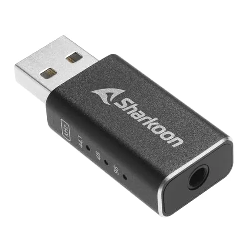 Sharkoon Gaming DAC Pro S externe Soundkarte - Soundkarte mit hochauflösender Audioqualität, ideal für Gamer, die ein immersives Klangerlebnis suchen.