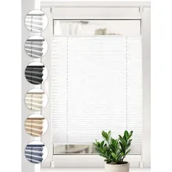 Sonello Plissee Crush Klemmfix 85cm x 200cm in weiß von Sonello