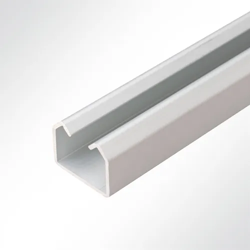 Lysel Vorhangschiene 2 m - Gartentore, hochwertige eloxierte Aluminium-Laufschiene mit max. 25 kg Belastbarkeit pro Meter, ideal für stabile Schiebetüren.