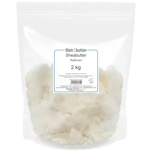 Sheabutter Raffiniert 2kg - 100% natürliche vegane Körperbutter - Intensive Feuchtigkeit & Schutz für sensible Haut: Ideal für DIY-Kosmetik, spendet nachhaltig Feuchtigkeit und beruhigt gereizte Haut.
