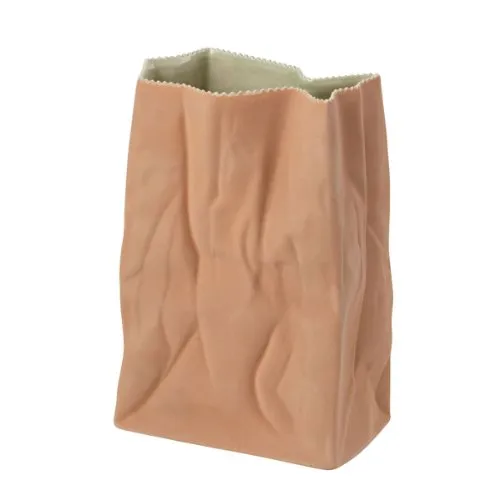 Rosenthal Tütenvase Keramik 28 cm in braun von Rosenthal