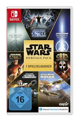 Star Wars Heritage Pack - Switch [EU Version] - Nintendo Switch-Spiele mit sieben klassischen STAR WARS Titeln, inklusive Jedi Academy und Episode I Racer – das ultimative Paket für Fans der Saga!