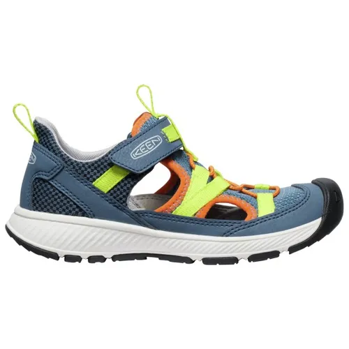KEEN Unisex Kinder Motozoa Plateau Sandalen, Vintage Indigo Scarlet Ibis, 38 EU - Wanderschuhe mit wasserdichtem Design und praktischem Klettverschluss, ideal für Abenteuer im Freien.