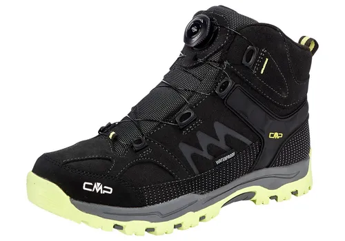 CMP KIDS KIRUNA MID FITGO FLEECE WP - Wasserdichte Outdoorschuhe, Gr. 40, schwarz - Wanderschuhe für Kinder, ideal für Outdoor-Aktivitäten, mit praktischem Schnellverschluss für einfaches An- und Ausziehen, strapazierfähiges Leder und gute Bodenhaftung.