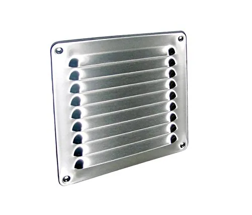 LG-2020 L Edelstahl Lamellengitter 200 x 200mm Zuluft Abluftgitter