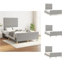 Hellgraues Bettgestell 120x200 cm von vidaXL