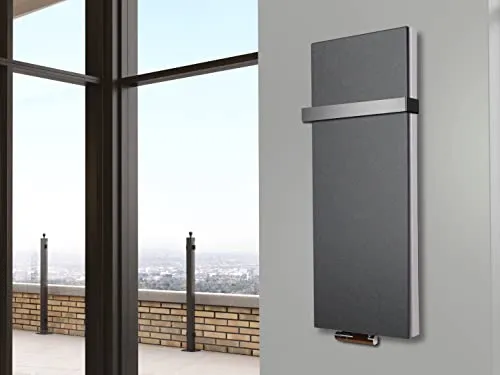 Szagato Badheizkörper Mirror Steel 5 - 120x47cm, anthrazit, 1458 W - Eleganter Badheizkörper aus pulverbeschichtetem Stahl, 120 x 47 cm, 1458 Watt. Hochwertige Verarbeitung mit edler Oberfläche und schneller Erwärmung. Ideal für jedes Badezimmer. Made in Germany, inklusive Wandhalterung und Zubehör.