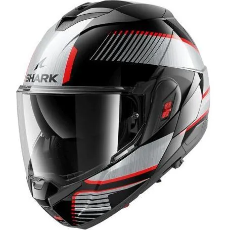 Shark Motorradhelm Oxo Sikter Klapphelm S (55/56) - Motorradhelm Klapphelm mit kratzfestem Visier, Ratschenverschluss und herausnehmbarer Innenschale für optimalen Komfort und Sicherheit.