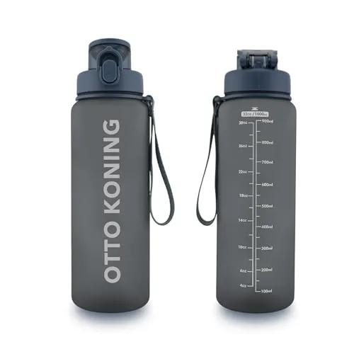 Otto Koning Trinkflasche 1L Sport, Auslaufsicher & BPA-frei
