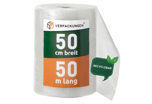 BB-Verpackungen Luftpolsterfolie 2-lagig 0,5 x 50 m - Schutzfolien für sicheren Versand und Lagerung. Diese 2-lagige Luftpolsterfolie bietet optimalen Schutz vor Kratzern und Feuchtigkeit.