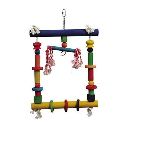 Papageien-Spielzeug 703-135 50x35cm Schaukel Holz Spielzeug Papagei Sittich