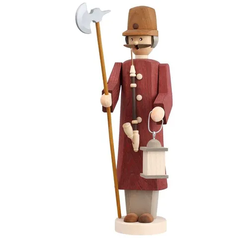 Seiffener Volkskunst Räuchermännchen Nachtwächter (32cm) - Hochwertiges Räuchermännchen aus der beliebten Serie 'Die Langen', ideal für eine stimmungsvolle Atmosphäre in Ihrem Zuhause.