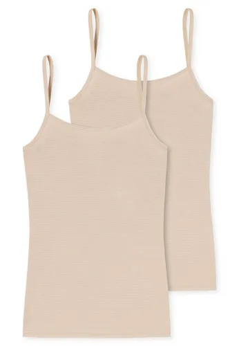 Schiesser Damen 2er Pack Spaghettitops - Unterhemden für Damen im praktischen Doppelpack, blickdicht und aus temperaturausgleichendem Modal für höchsten Tragekomfort.
