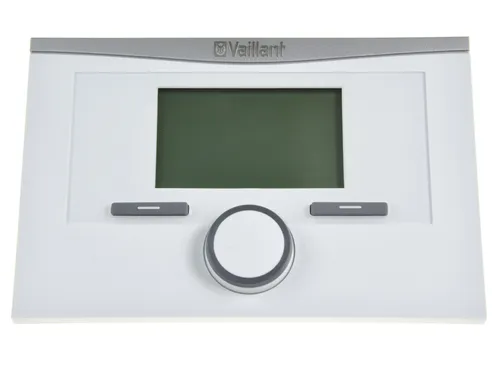 Vaillant Raumtemperaturregler calorMATIC 350 mit eBUS-Schnittstelle - Zubehör für Klima & Heizen - Intuitiv bedienbarer Raumtemperaturregler mit beleuchtetem Display, ideal für effiziente Heizungssteuerung und individuelle Anpassung.