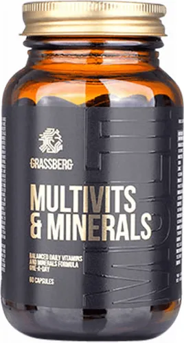 Grassberg Multivits & Minerals (60 Caps) Unflavoured