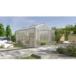Vitavia Gewächshaus Zeus Comfort 11900, HKP 16mm - Garten-Zubehör: Hochwertiges Gewächshaus mit extrem windstabiler Konstruktion, ideal für anspruchsvolle Hobbygärtner. Inklusive 10 Jahre Garantie auf Hohlkammerplatten.