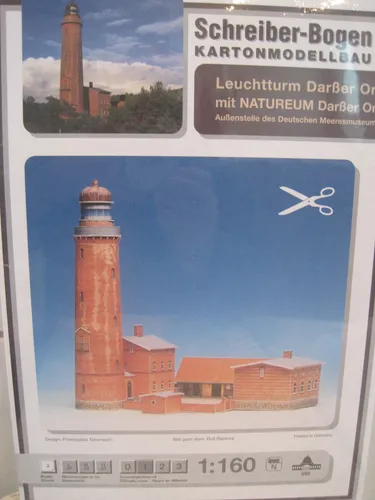 Leuchtturm Darßer Ort Kartonbausatz *NEU* Schreiber- Bastelbogen