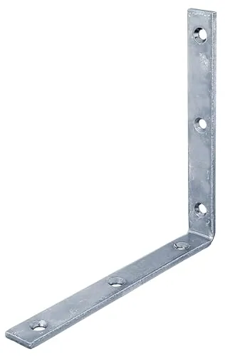 Alberts 823900 Balkenwinkel - Schmal, galvanisch blau verzinkt | 10er Set - Hochwertiger Balkenwinkel aus Stahl, perfekt für stabile Verbindungen. Mit 6 versenkten Schraublöchern und robuster Ausführung ideal für präzise Projekte.