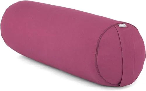 Bodhi Yoga Bolster Rolle Ø 22 cm - Sandsäcke für Yoga, mit Bio-Dinkelfüllung für optimalen Komfort und individuelle Anpassbarkeit, ideal für Restorative & Yin Yoga, inklusive waschbarem Baumwollbezug und praktischer Trageschlaufe.