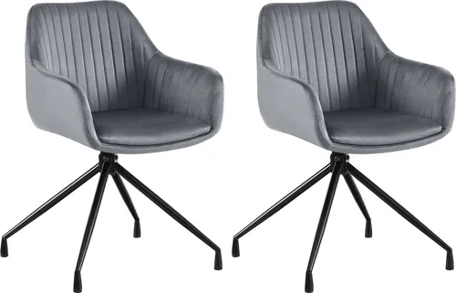 Küchen- und Esszimmerstühle Silber von CLP