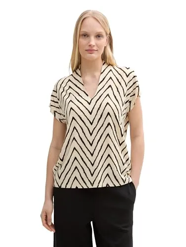 TOM TAILOR Damen T-Shirt - T-Shirts für Damen, kurzärmlig mit optimaler Passform und hohem Tragekomfort für jeden Anlass.