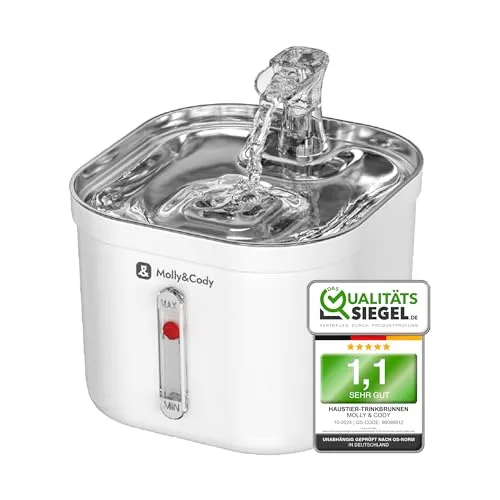Molly&cody Trinkbrunnen SPRING Water Fountain 2000 l aus Edelstahl