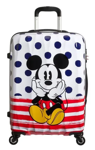 American Tourister Disney Legends 4-Rollen Trolley 65 cm - Bunt und Praktisch - Trolleys, ideal für Reisen mit Disney-Design, leicht und wendig mit 4 Rollen für müheloses Manövrieren.
