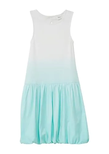 Kurzes Kleid mit Ballon-Rock und Farbverlauf in hellem Türkis - Kleider für Mädchen, aus weichem Baumwollmix, ideal für warme Tage und besondere Anlässe.