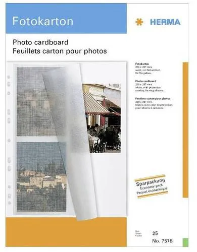 Herma Fotohüllen Weiß Fotokarton / Fotoblätter