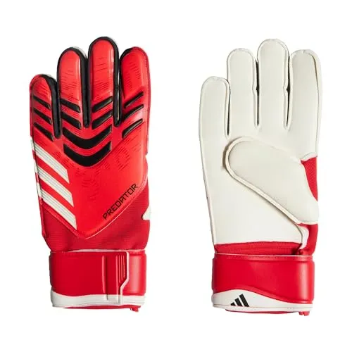 ADIDAS Herren Handschuhe Predator Match - Torwarthandschuhe mit Soft Grip Pro Latex-Polsterung für optimalen Halt und Flexibilität. Individuell anpassbare Passform durch halb umlaufende Handgelenksbandage, ideal für jeden Torwart.