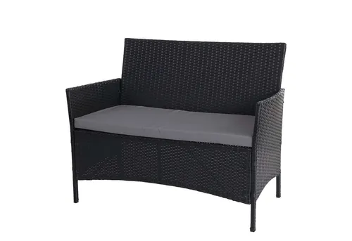 Proregal Gartenbank Anthrazit 2-Sitzer, Metall, 106x83x60 cm