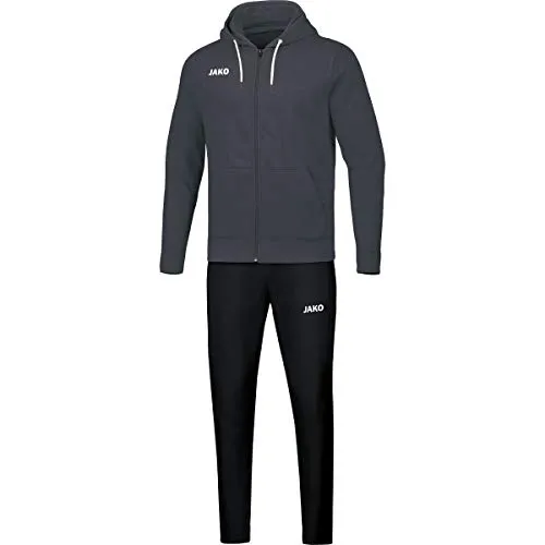 JAKO Herren Jogginganzug Base mit Kapuze, Anthrazit, M