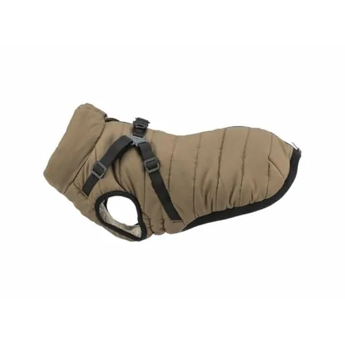 TRIXIE Hundemantel Geschirr Wintermantel Pirou beige XXS | 24 cm - Sonstiger Hundebedarf, warmer Wintermantel mit integriertem Geschirr für optimalen Schutz und Komfort bei kaltem Wetter