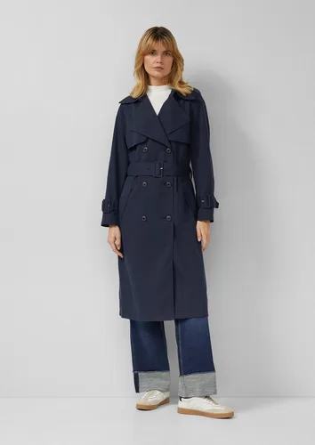 s.Oliver Leichter Trenchcoat aus Lyocell - Stylischer Trenchcoat aus hochwertigem Lyocell, mit Relaxed Fit, Gürtelschlaufen und Reverskragen. Ideal für entspannte Outdoor-Anlässe.