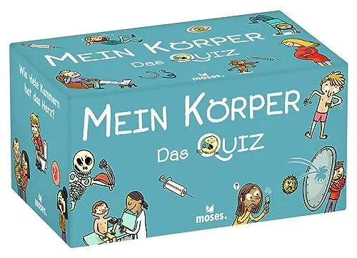 moses. Mein Körper - Das Quiz, Kinder Wissensquiz mit 100 spannenden Fragen, Wissensspiel über den menschlichen Körper, Ratespiel für clevere Kids ab 8 Jahren