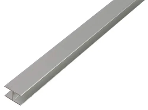 Alberts 030128 H-Profil | selbstklemmend | Aluminium, silberfarbig eloxiert | 1000 x 8,9 x 20 mm