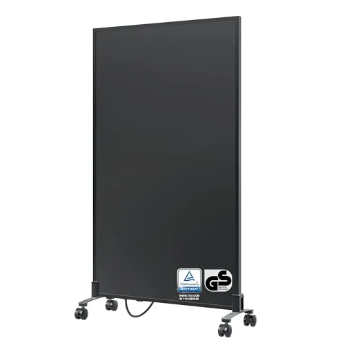 BR Bringer Infrarotheizung Standgerät 600 Watt - Mobile Elektroheizung mit TÜV & GS - Effiziente Infrarotheizung für gleichmäßige Wärmeverteilung. Mit praktischen Standfüßen und Rollen für flexible Nutzung. Ideal für jeden Raum und sicher durch Überhitzungsschutz.