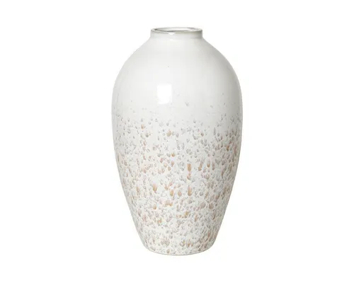 Broste Copenhagen Ingrid Vase L - Keramik in Rainy Day/Indian Tan - Elegante Dekovase aus reaktiv glasierter Keramik, Höhe 40 cm, ideal für stilvolle Raumgestaltung und als Blickfang in jedem Zuhause.
