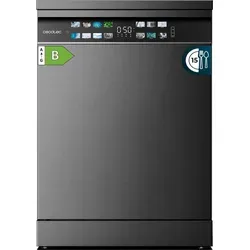 Cecotec Geschirrspüler 60 cm Freistehend Bolero Aguazero 6700 Dark B. 15 Bestecke, Low Power, Inverter Plus Motor, XXL-Farbdisplay, dritte Schubla...