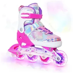 Nattork Inlineskates Kinder Inliner für Mädchen – Verstellbare Rollschuhe mit Schmetterlingsdesign
