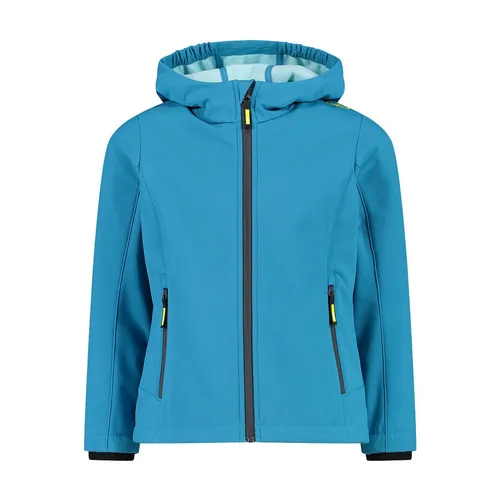 CMP KID G Jacket FIX Hood lake (L819) 110 - Outdoor Freizeitjacke für Kinder mit 7.000 mm Wassersäule, wind- und wasserabweisend dank Clima Protect-Material, ideal für Abenteuer im Freien.