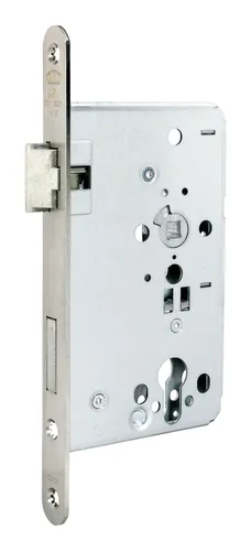 BKS Objekttür-Einsteckschloss, PZ, 55/72/8,2 rund B-515, mit Wechsel , DR, nickelsilber - B-05150-09-R-1