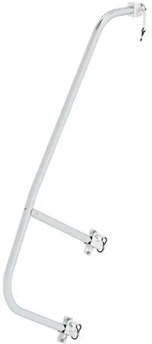 MUNK Handlauf steckbar für Podestleitern - Zubehör für Treppen & Überstiege, steckbare Ausführung für einfache Montage und Demontage, passend für Aluminium Podestleitern 50103 bis 51208.