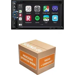Autoradio Einbaupaket Alpine INE-W611D passend für Mercedes Sprinter W906 | Navigationssystem CD-/DVD-Laufwerk