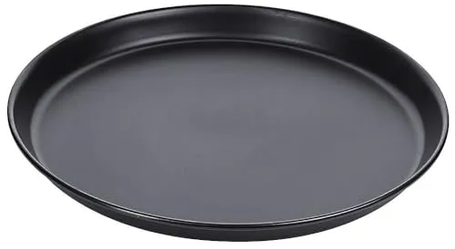 Contacto Pizzablech aus Schwarzblech, ∅30 cm, 2,5 cm hoch, gebördelter Rand, Gastro-Qualität, nicht spülmaschinengeeignet