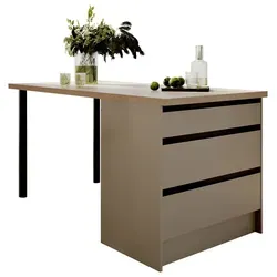 Mid.you Kücheninsel Troja – Elegant in Grau und Schwarz