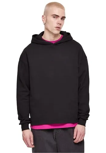 Urban Classics Herren TB6311-Organic Loose Hoody Kapuzenpullover, Black, S - Kapuzenpullover für Herren, aus 100% biologischer Baumwolle, mit lässigem Schnitt und praktischen Seitentaschen für zusätzlichen Komfort.
