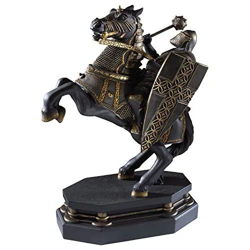 Buchstützen Black Horse Magic Chess 20Cm - Hochwertige Buchstützen aus Kunstharz, handbemalt und offiziell lizenziert. Perfekt für Sammler und Chess-Fans, Größe ca. 20x18x13 cm.