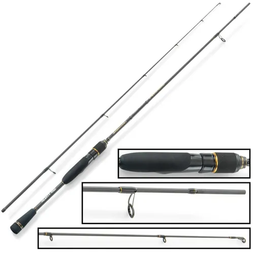 Hearty Rise Evolution III 712 XS - Hochwertige Spinnrute für Profis - Angelrute für Süßwasserfischen mit einem Wurfgewicht von 14-80g, ideal zum gezielten Hechtangeln. Leicht und handlich mit nur 147g und einer Transportlänge von 112 cm.