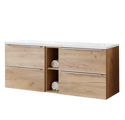 Lomadox Badezimmer Waschtisch-Unterschrank Set